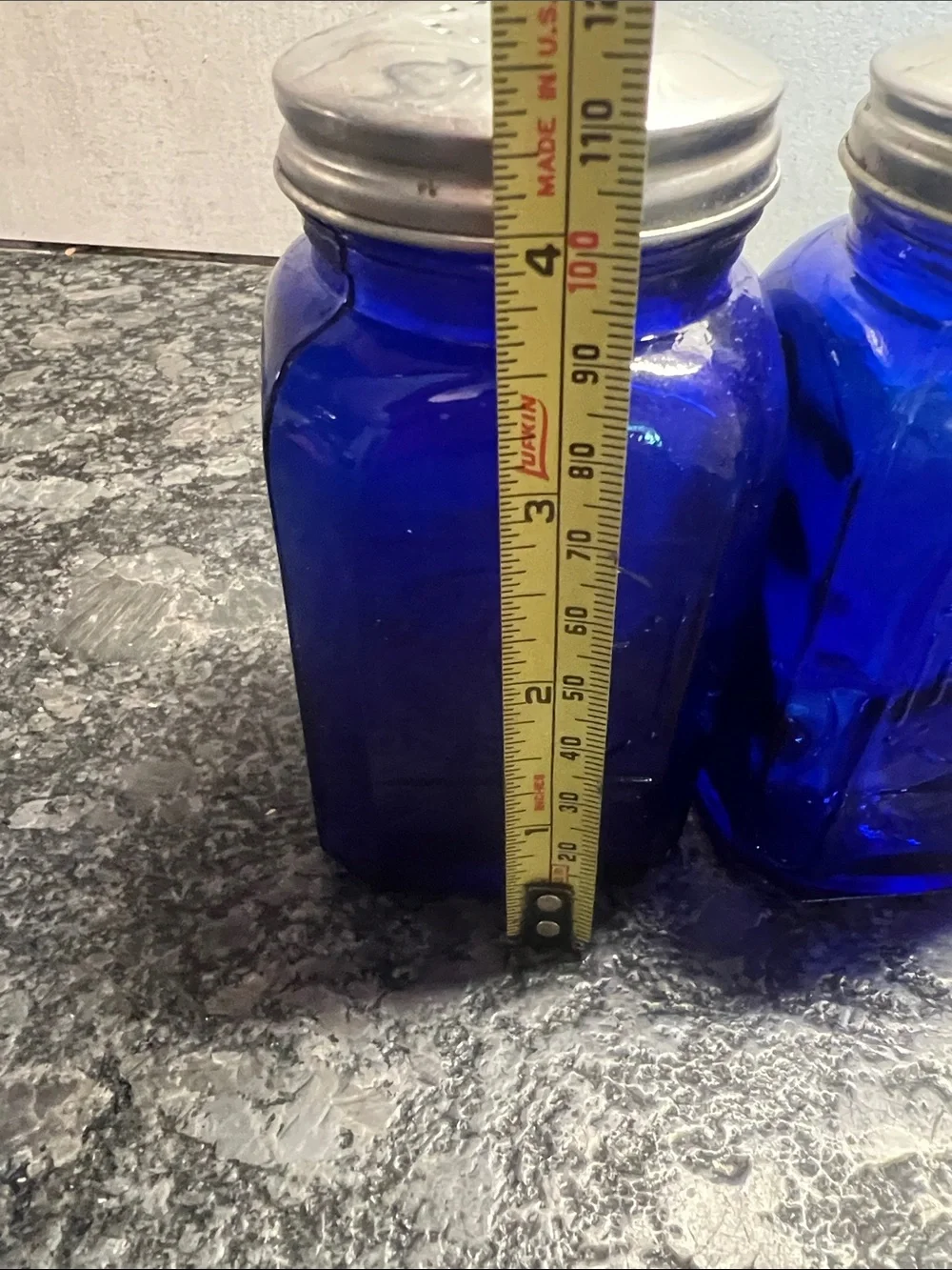 Cobalt Blue Glass Salt and Pepper Shaker Set
